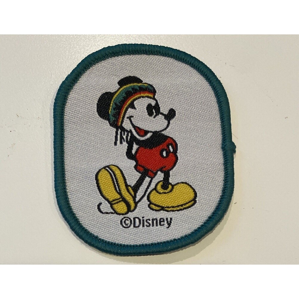 Retro Rasta Mickey Mouse Iron On Patch